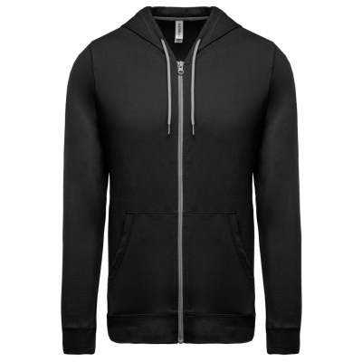 Lightweight cotton hooded sweatshirt